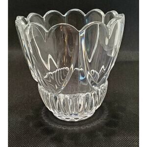 St George 24% Fine Lead Crystal Tuscany Classic Heart 4" Label